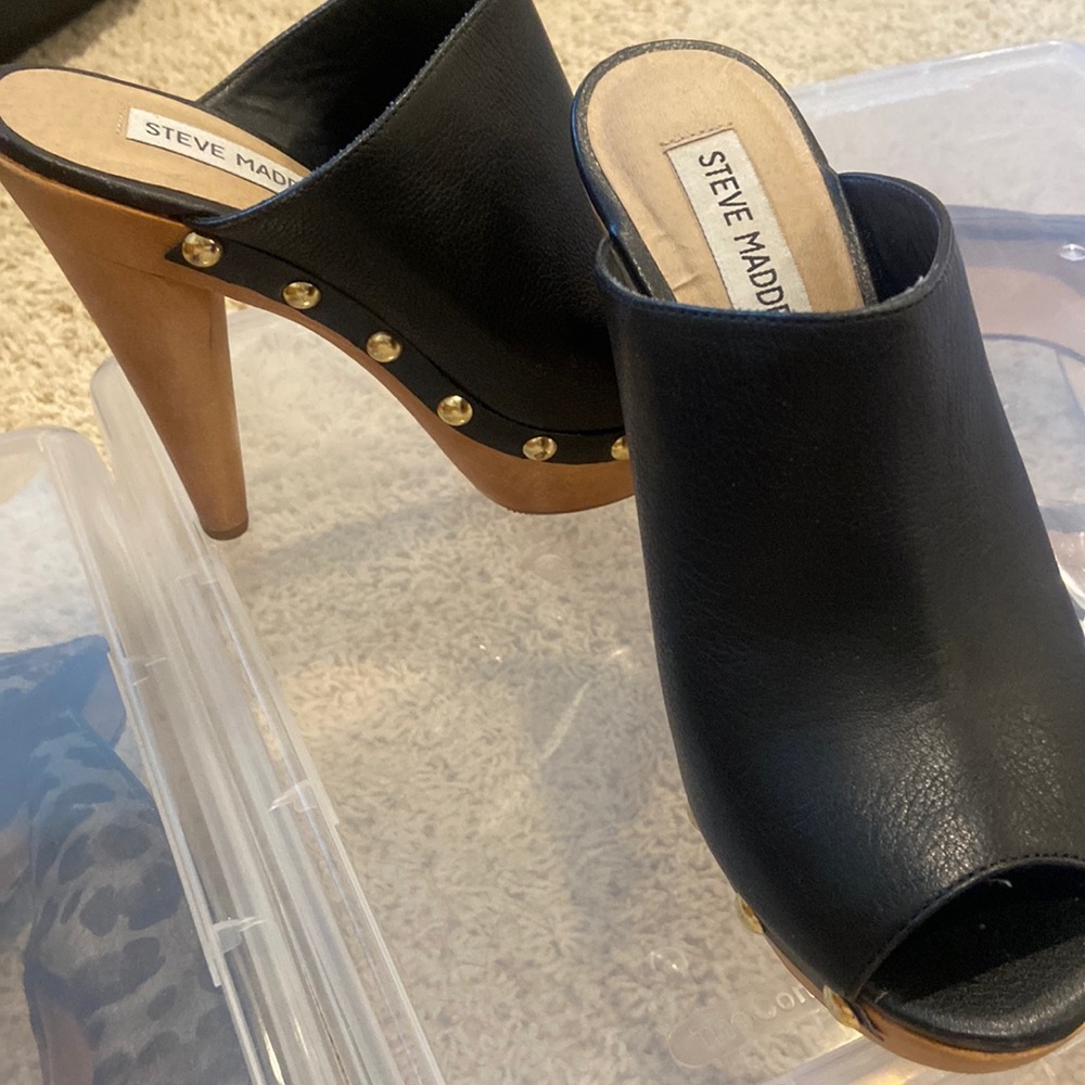 Steve Madden wooden clog heels